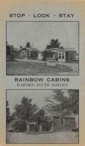 Kadoka South Dakota Rainbow Cabins Vintage Postcard AA65113