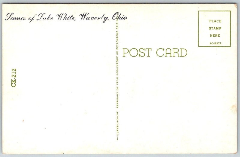 Waverly Ohio 1960s Postcard Scenes On Lake White