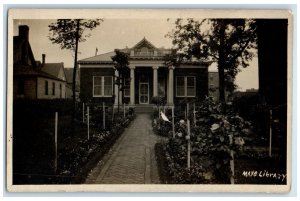 1911 Mayo Library Building Rochester Minnesota MN RPPC Photo Postcard