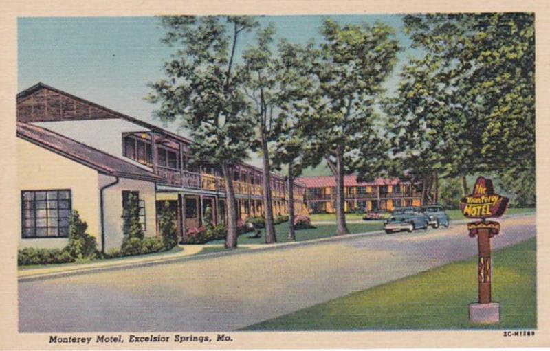 Missouri Excelsior Springs Monterey Hotel Curteich