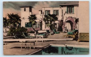 PHOENIX, AZ Arizona ~ PARADISE INN Pool & Terrace c1930s Roadside Postcard