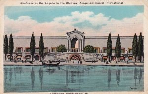 Postcard Lagoon Gladway Sesqui Centennial Expo Philadelphia PA