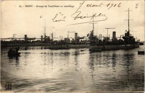 CPA BREST - Groups de Torpilleurs au mouillage (650378)