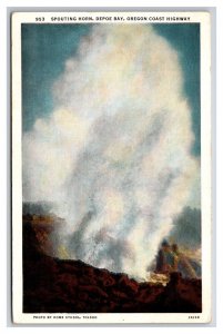 Spouting Horn Depoe Bay Oregon OR UNP WB Postcard N26