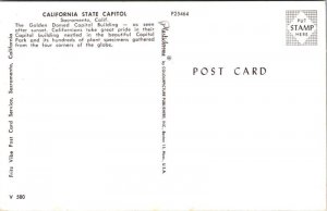 California State Capitol Sacramento California Plstichrome Unposted Postcard