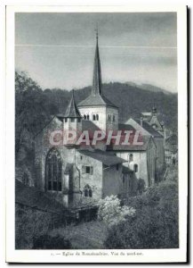 Postcard Modern Church of Romainmotier northern view is