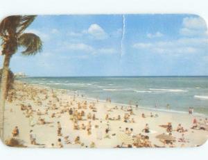 1950's GOLDEN SANDS OF BEACH Miami Beach Florida FL d8043