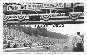 National Soap Box Derby, Akron, Ohio, USA Auto Race Car, Racing Unused crease...