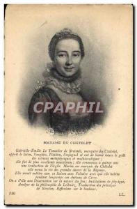 Old Postcard Madame du Chatelet