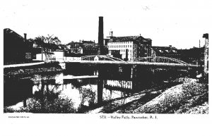 Rhode Island  Valley Falls  Bridge and Mill , Green tinted