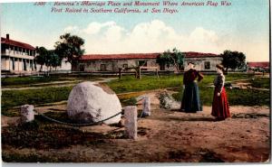 Ramona's Marriage Place, Monument Where U.S. Flag Raised CA Vintage Postcard P08