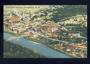 Morgantown, West Virginia/WV Postcard, Aerial, Downtown, Monongahela River