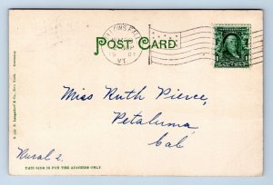 Miss Hetty Green Residence Bellows Falls Vermont VT 1907 UDB Postcard P13