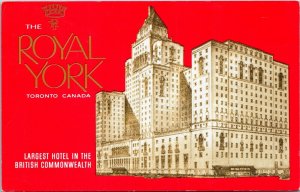 Royal York Toronto Canada Hotel Postcard PM Ontario WOB Note VTG 7c Stamp 