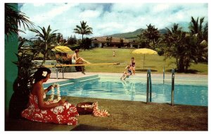 Leimaking Poolside at the Hotel Hana Maui Hawaii Postcard