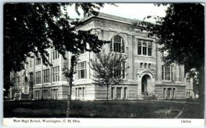 WASHINGTON COURT HOUSE, Ohio  OH    New HIGH SCHOOL  Photoette 1913 Postcard