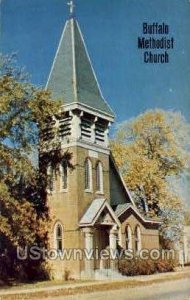 Buffalo Methodist Church - Missouri MO Postcard