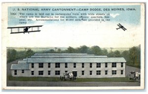 1917 US National Army Cantonment Camp Dodge Des Moines Iowa IA Posted Postcard