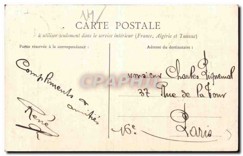 Old Postcard Caen on high school