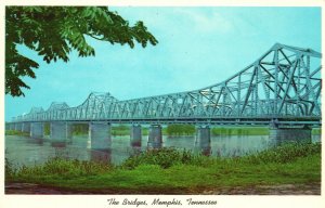 Vintage Postcard The Famous Mississippi River Bridges Memphis Tennessee