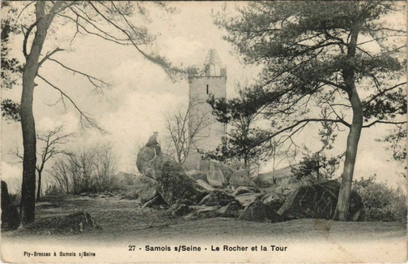 CPA Samois Le Rocher et la Tour FRANCE (1101221)