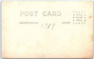 1919 Old Stone Colonial House RPPC Real Photo Postcard Brick Homestead Home A69 