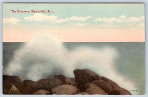 1910's THE BREAKERS WATCH HILL RHODE ISLAND EXTENSIVE MESSAGE ON BACK POSTCARD