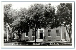 c1910's Post Office Building Belleville Kansas KS RPPC Photo Antique Postcard
