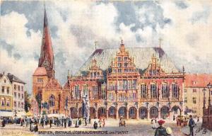 BG24974 bremen rathaus liebfrauenkirche und markt    germany