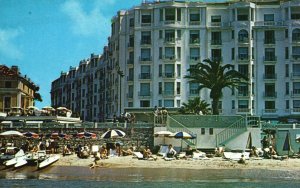 Vintage Postcard View of Beach American Export Lines The Sunlane Route To Europe