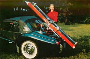 Postcard 1960s 1960s Advertising Beacor #10 Sports car Ski Rack TR24-3461