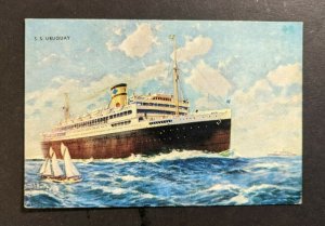 Mint Vintage SS Uruguay Illustrated Picture Postcard