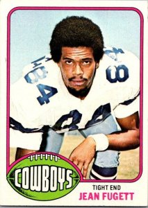 1976 Topps Football Card Jean Fugett Dallas Cowboys sk4342