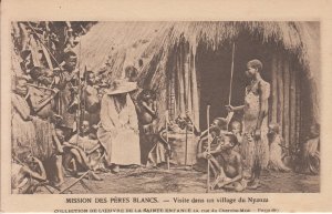 Missionary visit to a village in Nyanza Rwanda postcard 