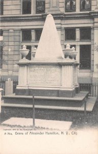 Grave of Alexander Hamilton, New York City, 1905 Postcard, Unused