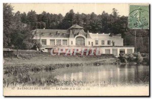 Old Postcard Bagnoles De L & # 39Orne Casino and Lake