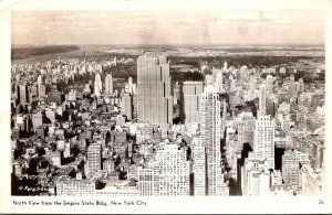 New York City North View From Empire State Building 1943 Real Photo