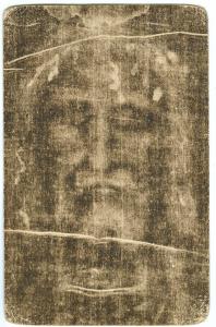 IL SANTO VOLTO, Particolare della Santa Sindone, facsimile del negative fotograf