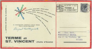 80429 - CARTOLINA d'Epoca AOSTA - Pubblicitaria: Terme di ST. SAINT VINCENT 1960