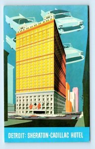 Detroit Sheraton-Cadillac Hotel Chrome 1972 Postcard