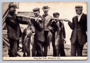 J89/ Newport Oregon Postcard c1910 Fishing Excursion Deep Sea Fishing  116