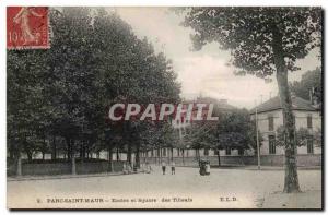 Parc Saint Maur Old Postcard Schools and squares of lime trees