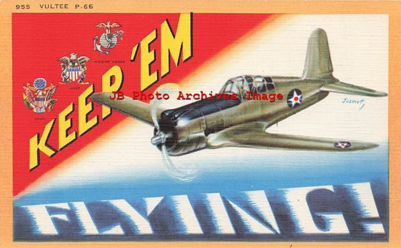 Large Letter Linen, Keep 'Em Flying,  Vultee P-66, Jusmet, Longshaw No 955