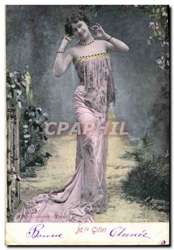 Theater Postcard Old Woman Miss Gillet
