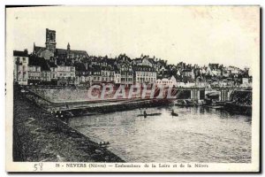 Old Postcard Nevers Mouth of the Loire and the Nievre