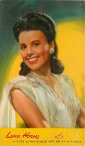 1940s Artist impression RCA Advertising Radio Music Star Lena Horne Postcard