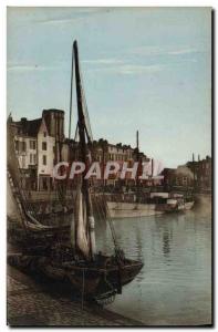 Postcard Old Fishing Boat Harbor of La Rochelle to the dock Duperre