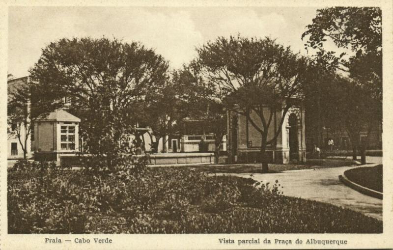 cape verde, PRAIA, Vista Parcial da Praça do Albuquerque (1910s) Postcard 