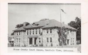 D44/ Mountain View Arkansas AR RPPC Postcard c1950s Stone County Court House