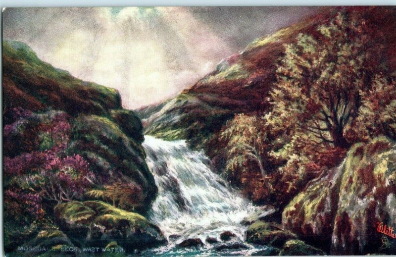 Mosedale Beck Wast Watter Tuck Picturesque Lakes England Vintage Postcard